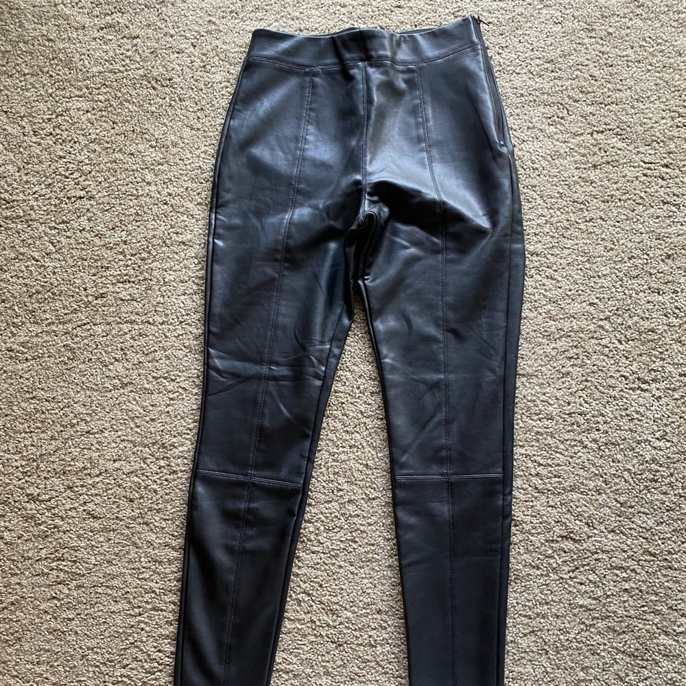 Black Leather Leggings